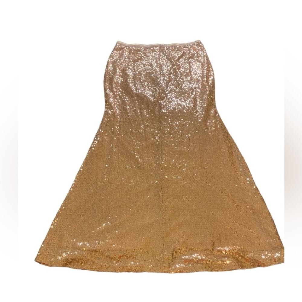 Pretty Guide sequined Maxi Skirt. Size XL. Rose gold colored sequins